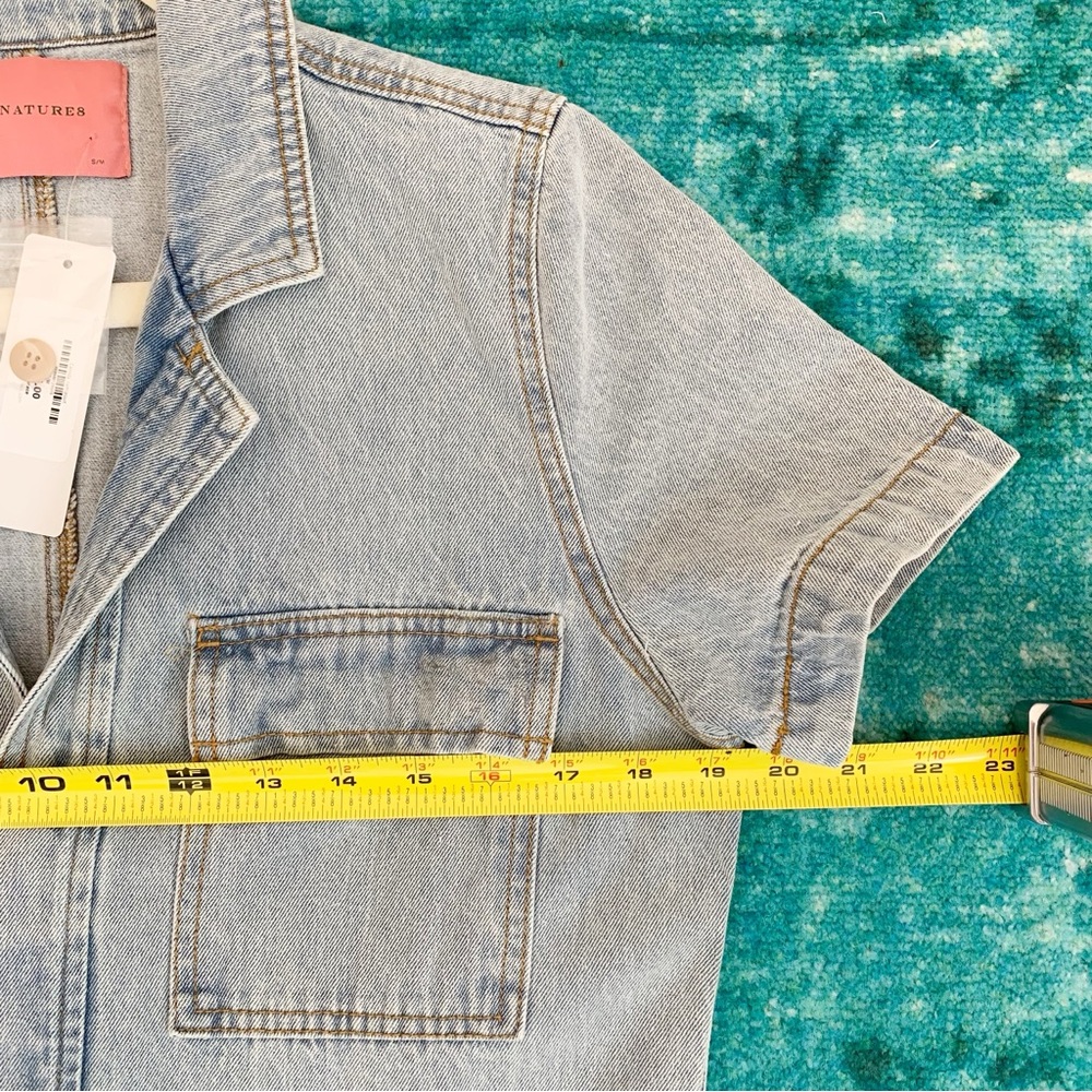 Signature8 Short Sleeve Denim Jumpsuit Size S/M - Picture 13 of 16